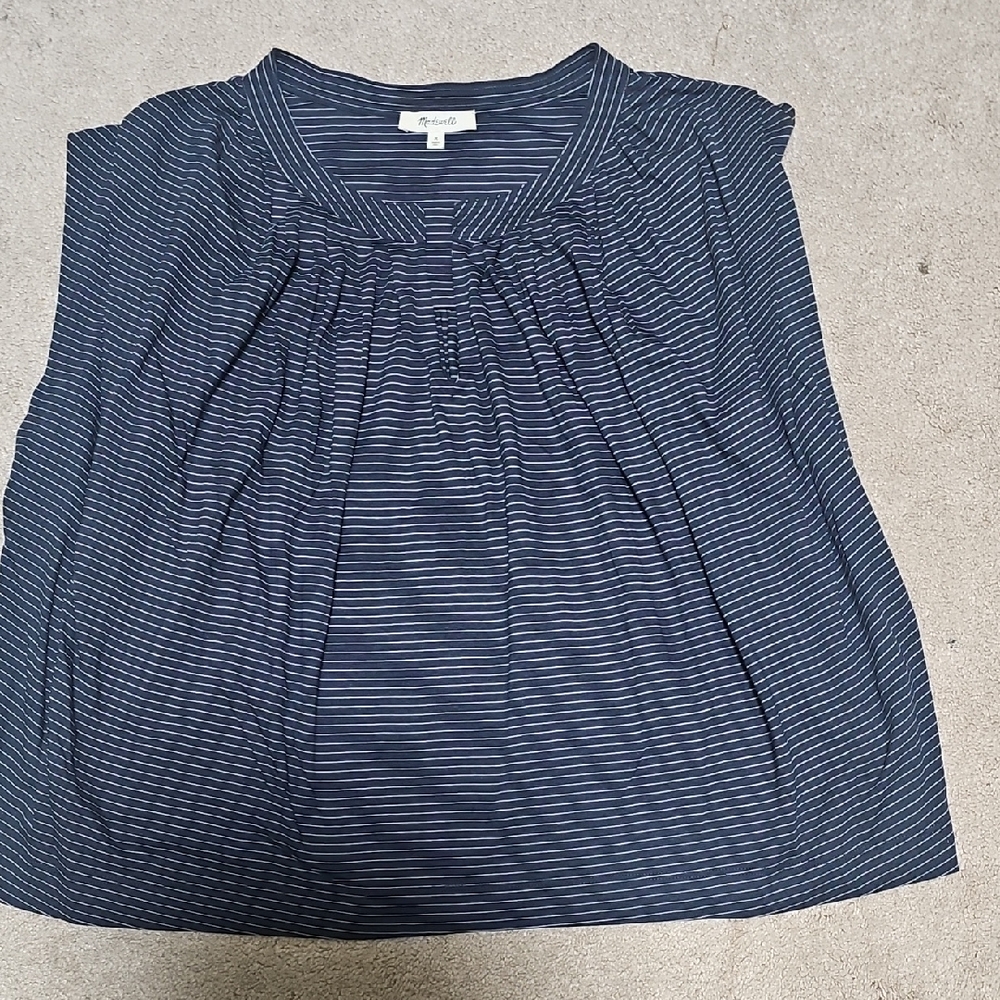 Madewell Striped Navy Blue Women's Top